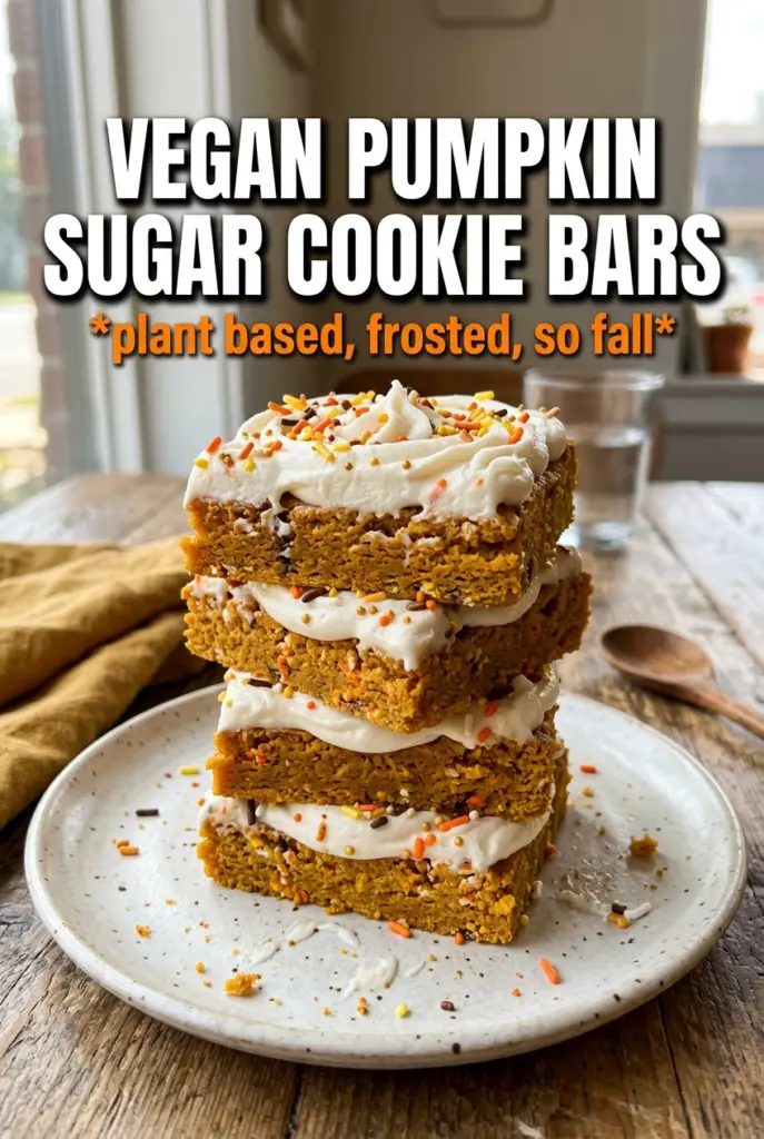 Sugar Cookie Vegan Pumpkin Bars