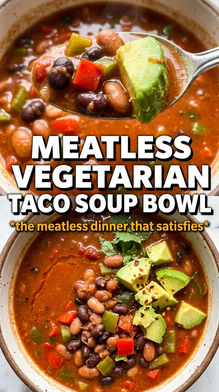 Vegetarian Taco Soup vibrant broth beans