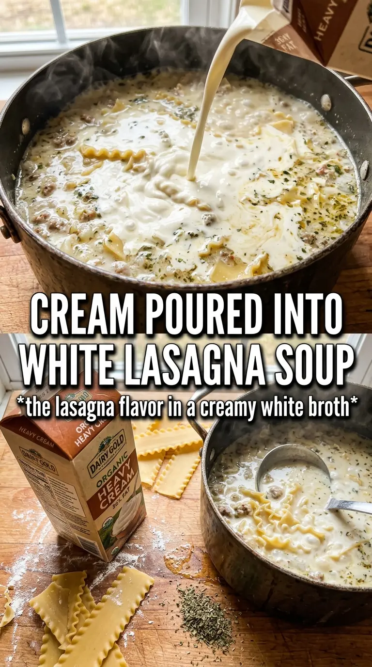 White Lasagna Soup creamy chicken spinach