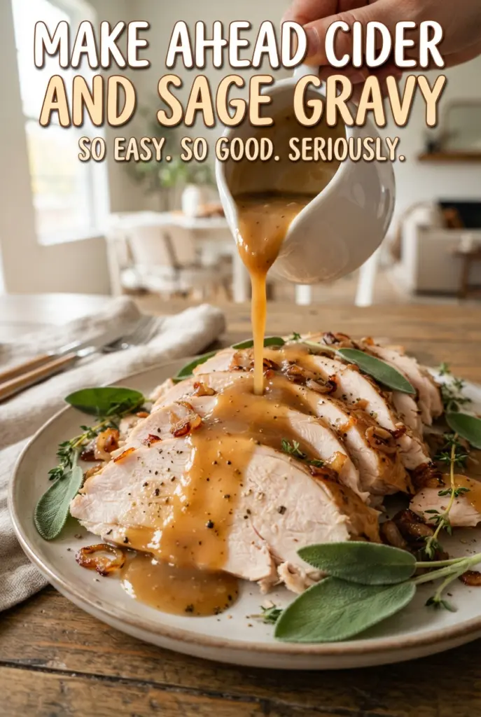 Make Ahead Cider and Sage Gravy
